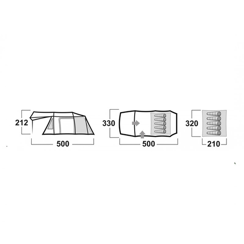 HUSKY CARAVAN YEŞIL 12 M² DURAL ÇADIR