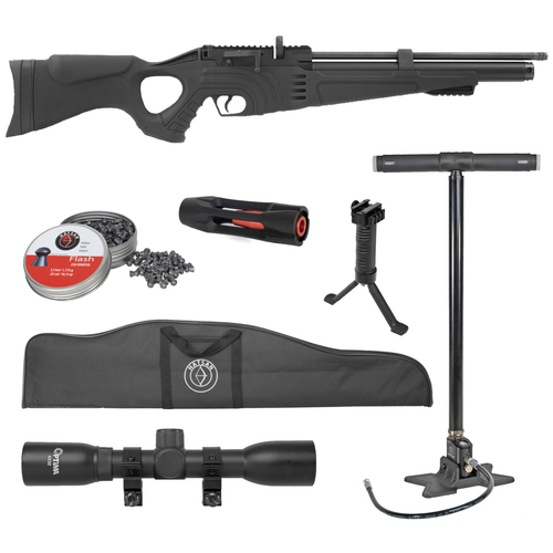 HATSAN FLASH 101 COMBO SET PCP 5.5 HAVALI TÜFEK 200Bar 215cc