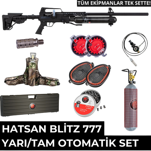 HATSAN BLITZ 777 FULL AUTO SUPER COMBO PCP 6.35 HAVALI TÜFEK 300Bar 700cc